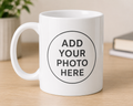 Personalised Photo Mug with Message - 11oz - Add Your Own Text & Photo or Logo!